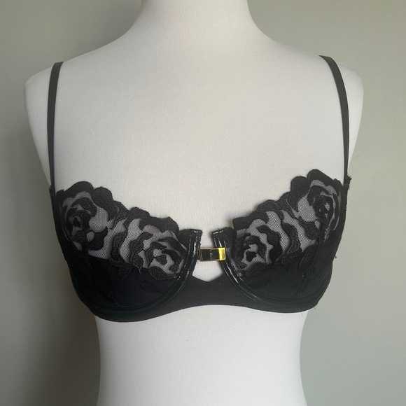 Victoria's Secret Very Sexy Scandalous Faux Leather Push up without padding Bra - Picture 1 of 13